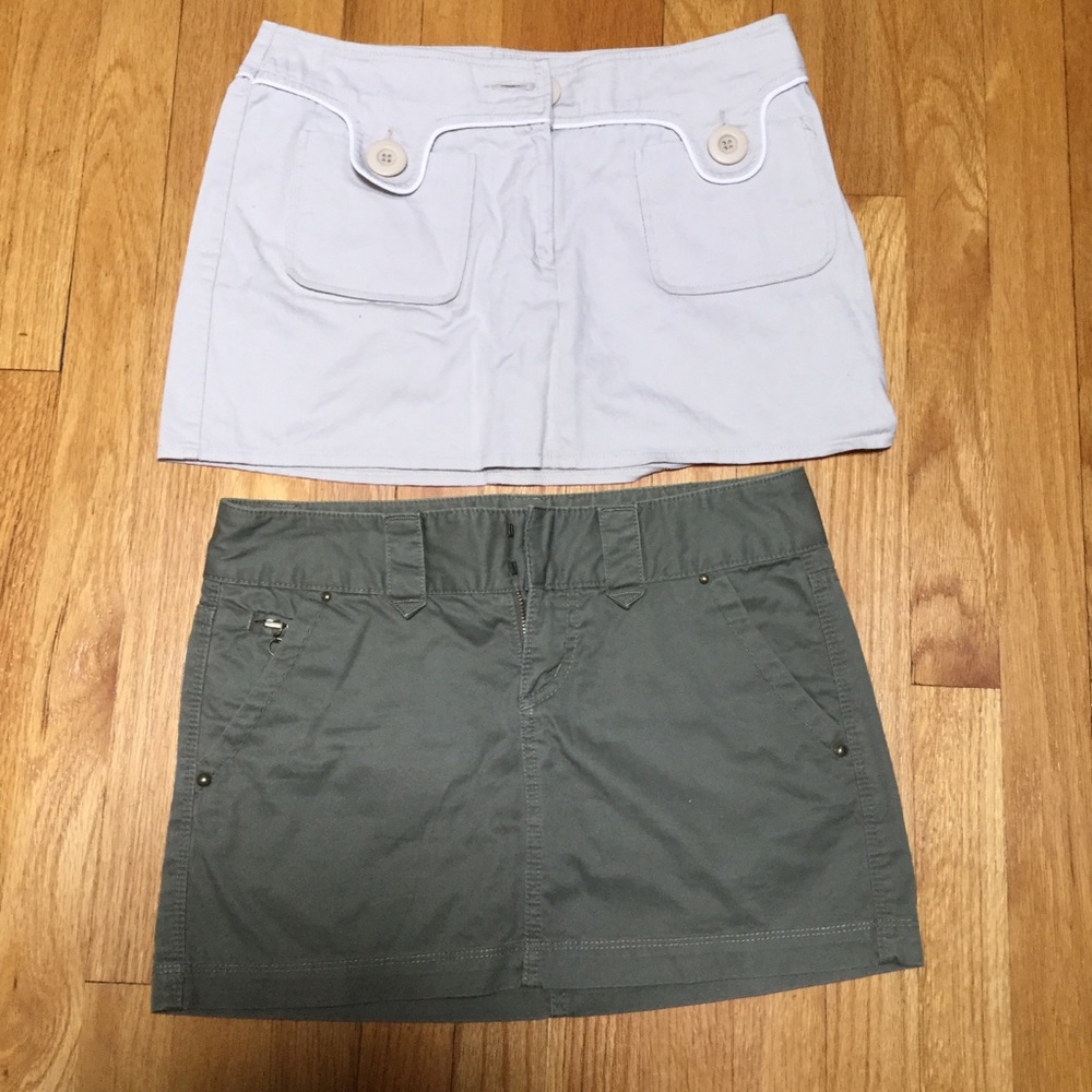 2 Khaki Skirts EXPRESS & H&M